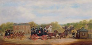 Une course de quatre-en-main à la taverne des Cinq Cloches, New Cross - Herbert Jones